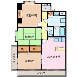 中川原駅 徒歩14分 5階の物件間取画像